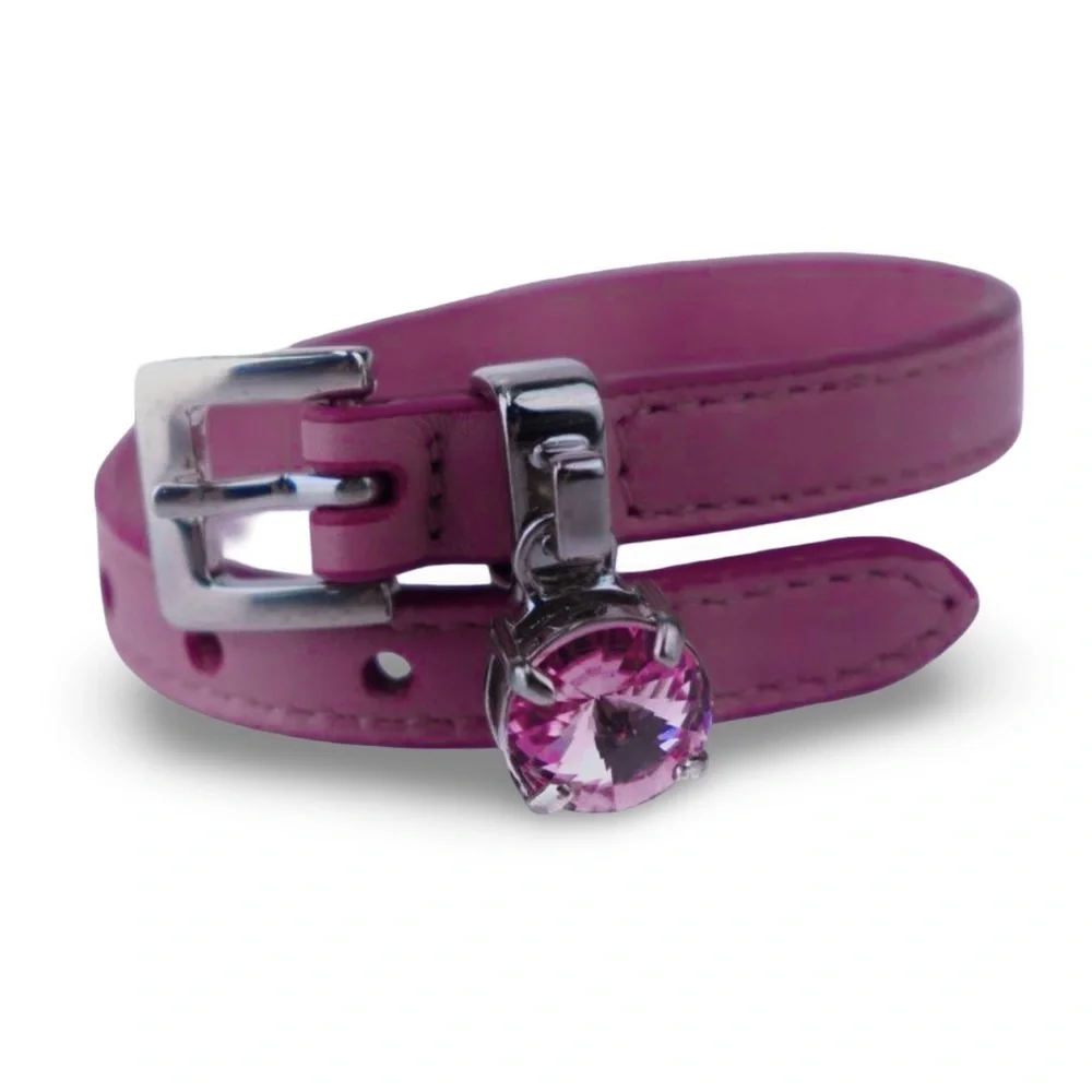 Miu Miu Pink Leather Bracelet